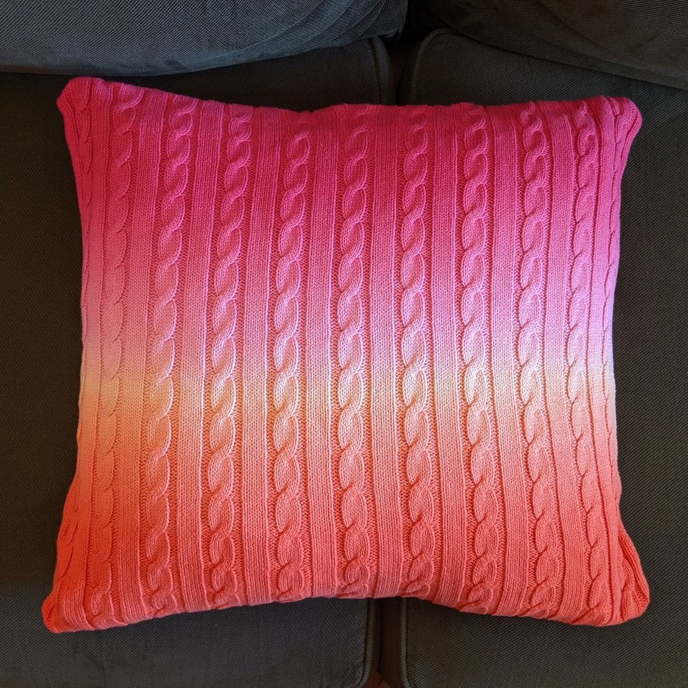 2 rare stunning vintage like new Ralph Lauren orange magenta throw-pillow COVERS